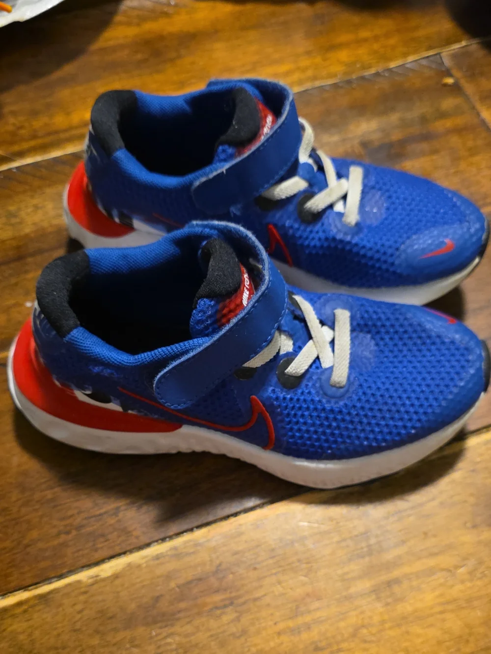 Nike Renew Blue and Red Kids Athletic Sneakers